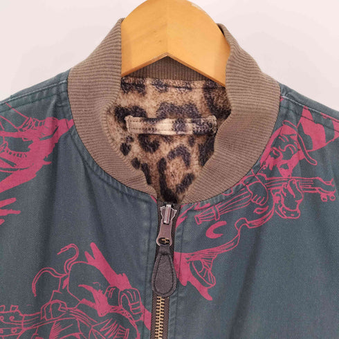 アールディーズ ALDIES Noise Jacket リバーシブル レオパード ボア 総柄 MA-1 フライトジャケット メンズ JPN:S