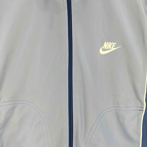 ナイキ NIKE 80s 日本製 紺タグ ロゴ刺繍 ジャージ トラックジャケット レディース import:M