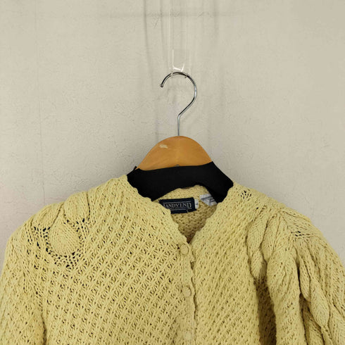 ランズエンド LANDS END コットンニットカーディガン レディース import:L