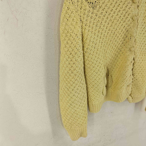 ランズエンド LANDS END コットンニットカーディガン レディース import:L