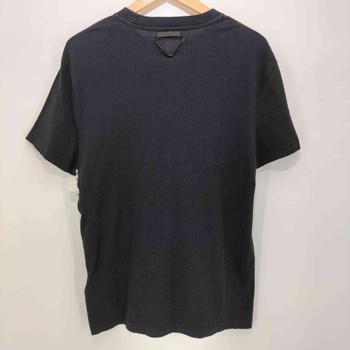 プラダ PRADA Cotton Jersey Tee 三角プレート パッチ クルーネック Tシャツ メンズ import:M