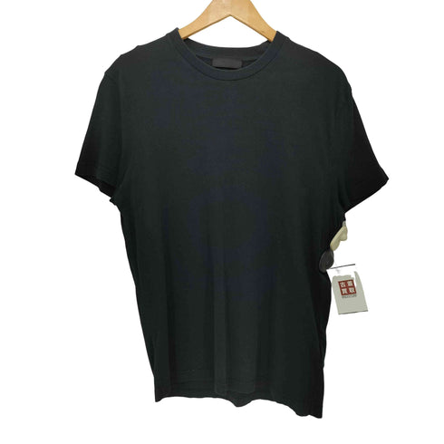 プラダ PRADA Cotton Jersey Tee 三角プレート パッチ クルーネック Tシャツ メンズ import:M