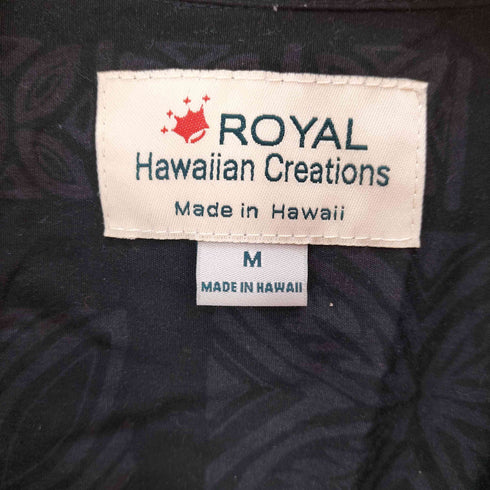ROYAL Hawaiian Creations 亀 タートル 総柄 開襟 オープンカラー アロハ シャツ メンズ import:M