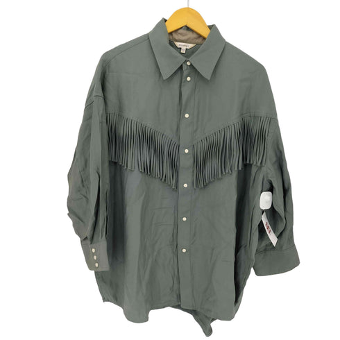 マウジー moussy FRINGE OVER シャツ レディース FREE