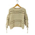 ザラ ZARA Ecru Open Knit Sweater レディース import:S
