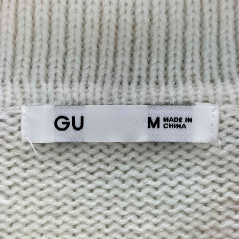ジーユー GU 透かし編みニットポロカーディガン メンズ JPN:M