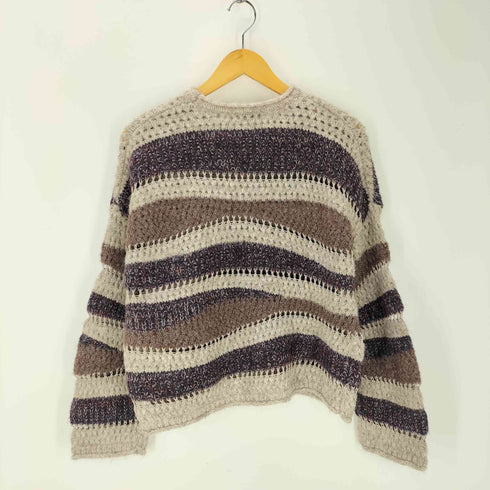 ザラ ZARA パッチワークニット 継ぎ接ぎデザインニット レディース import:M