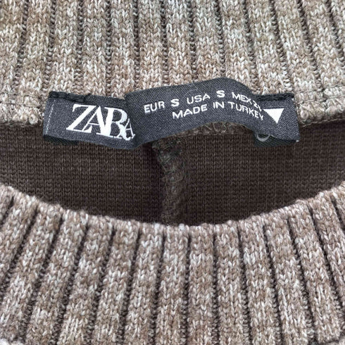ザラ ZARA SOFT SWEATER クルーネック裁断ニット レディース import:S