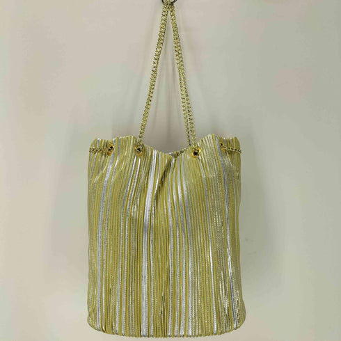 POSH サテンプリーツショルダーバッグ レディース