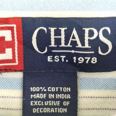チャップス CHAPS ストライプ ボタンダウンシャツ メンズ L/G