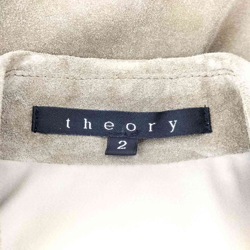セオリー theory 牛革 スエード レザージップアップベスト レディース JPN:2
