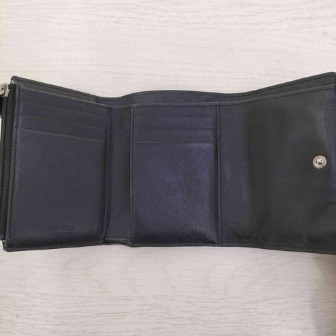 ジミーチュウ JIMMY CHOO クリスタル バックル パイソン 三つ折り財布 ミニウォレット レディース