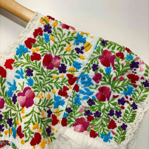 メキシコサンアントニーノ 民族衣装メキシカン 花柄刺繍 S/S ワンピース レディース