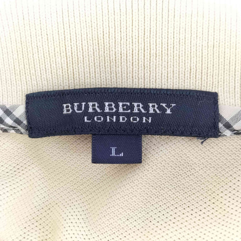 バーバリーロンドン BURBERRY LONDON ノバチェック ホースロゴ刺繍 半袖ポロシャツ メンズ L