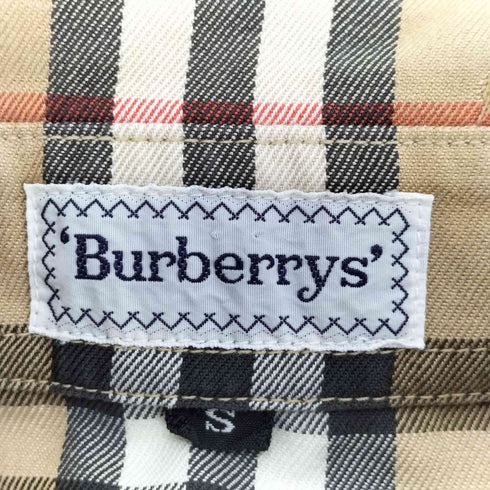 バーバリーズ BURBERRYS 白タグ ロゴ刺繍 ノバチェックシャツ レディース import:S