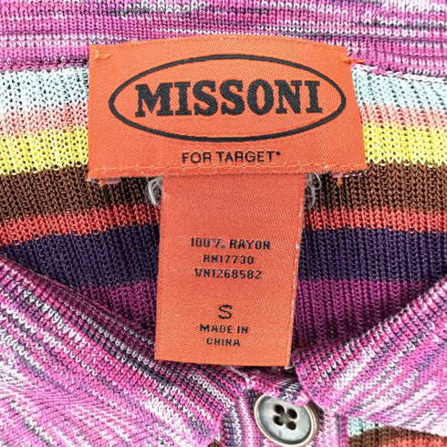 ミッソーニ MISSONI ボーダーレーヨンポロシャツ レディース import:S