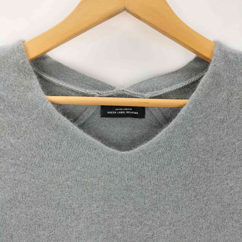 ユナイテッドアローズグリーンレーベルリラクシング UNITED ARROWS green label relaxing FFC キリカエ Vネック ニット レディース FREE