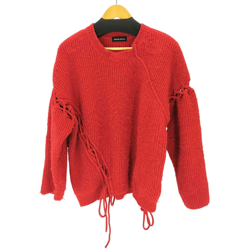 メゾンスペシャル MAISON SPECIAL Lace Up Knit Tops レディース FREE