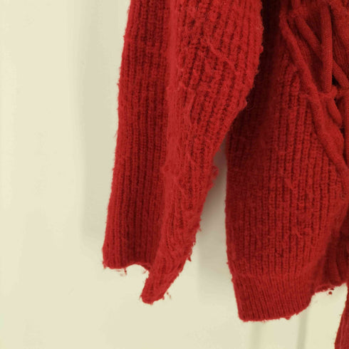 メゾンスペシャル MAISON SPECIAL Lace Up Knit Tops レディース FREE