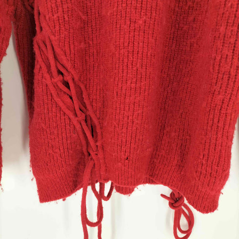 メゾンスペシャル MAISON SPECIAL Lace Up Knit Tops レディース FREE