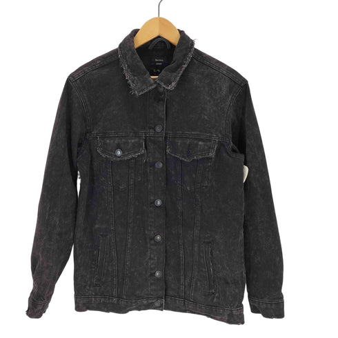ベルシュカ BERSHKA ブラックデニムジャケット 切りっぱなし レディース JPN:XS