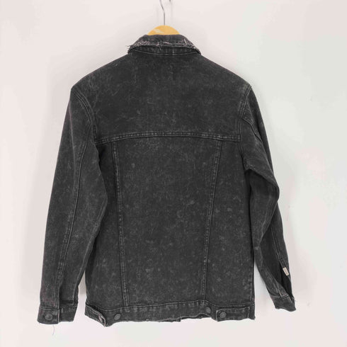 ベルシュカ BERSHKA ブラックデニムジャケット 切りっぱなし レディース JPN:XS