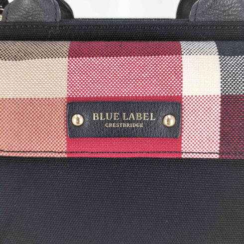 ブルーレーベルクレストブリッジ BLUE LABEL CRESTBRIDGE 裏地チェック 2WAY キャンバス ショルダーバッグ レディース
