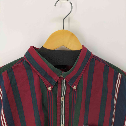 トミーヒルフィガー TOMMY HILFIGER エンブレム刺繍 ストライプ BD S/S シャツ メンズ import:XXL