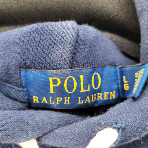 ポロバイラルフローレン Polo by RALPH LAUREN 裏起毛 スモールポニー プルオーバーパーカー メンズ import:L