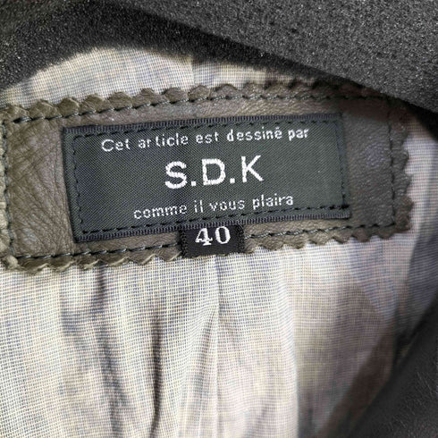 S.D.K. ダブルブレスト レザージャケット 皮革 レディース JPN:40