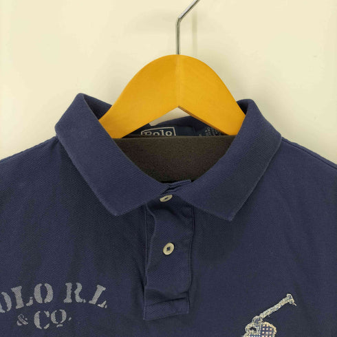 ポロバイラルフローレン Polo by RALPH LAUREN ビックポニー パッチワークデザイン ナンバリング ポロシャツ メンズ import:S