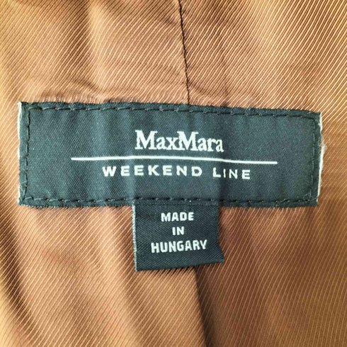 マックスマーラウィークエンド MAX MARA WEEKEND ハンガリー製 ジップポケット リアルレザー3B レザーテーラードジャケット レディース 38