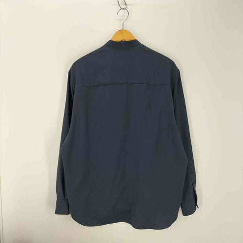 ユナイテッドアローズグリーンレーベルリラクシング UNITED ARROWS green label relaxing クリスプツイル ジャストルーズ バンドカラー シャツ メンズ JPN:L