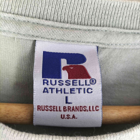 ラッセルアスレチック RUSSELL ATHLETIC USA製 ロゴ刺繍クルーネックコットン S/S Tシャツ メンズ import:L