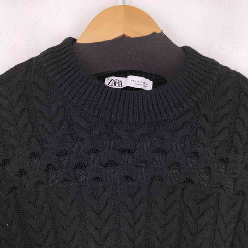 ザラ ZARA 変形カッティング編み込みニット レディース JPN:M