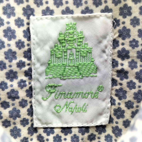 フィナモレ FINAMORE イタリア製 総柄ドレスシャツ メンズ 15/38