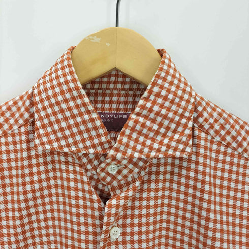 dandylife イタリア製 コットンチェックドレスシャツ メンズ 39 151/2