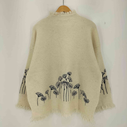 ザラ ZARA 刺繍 花柄 ニット セーター レディース import:M