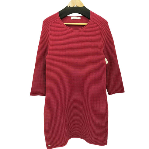 ラコステ LACOSTE クルーネック ナイロン L/S ワンピース レディース FR:36
