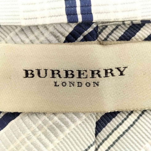 バーバリーロンドン BURBERRY LONDON イタリア製 シルク100 ストライプ ネクタイ メンズ