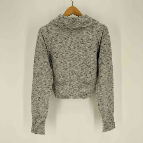 ザラ ZARA Cropped Flecked Knit Jacket クロップド ネップ ニット ジャケット レディース import:S
