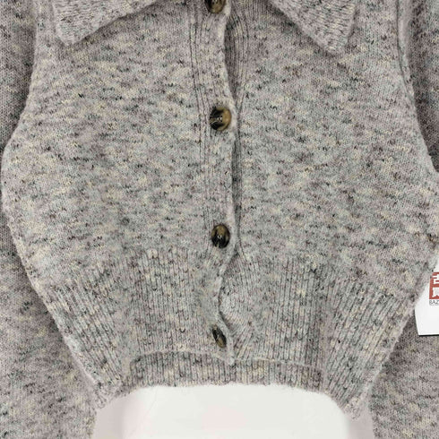 ザラ ZARA Cropped Flecked Knit Jacket クロップド ネップ ニット ジャケット レディース import:S
