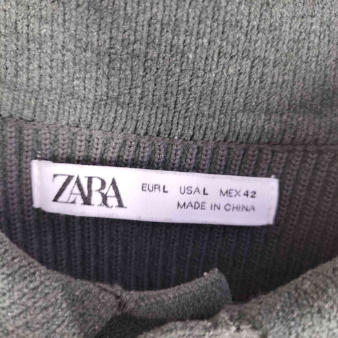 ザラ ZARA ラグラン L/S ニットポロ メンズ import:L