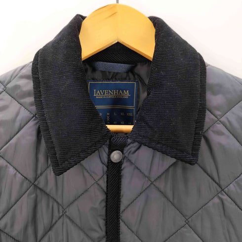 ラベンハム LAVENHAM 襟コーデュロイキルティングコート メンズ import:M
