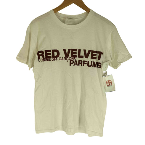 コムデギャルソン COMME des GARCONS 95AW 初期タグ PARFUMS RED VELVET S/S Tシャツ フロッキープリント メンズ