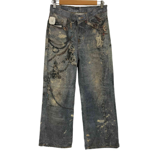 チェーンプリントデニムパンツ レディース JPN:M