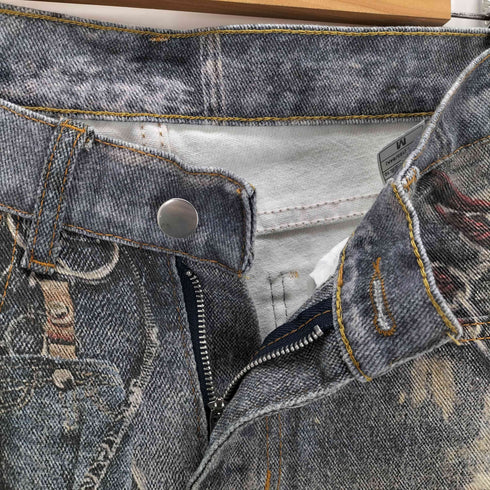チェーンプリントデニムパンツ レディース JPN:M