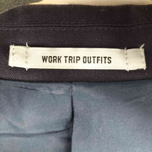 ワークトリップアウトフィッツグリーンレーベル リラクシング WORK TRIP OUTFITS GREEN LABEL RELAXING サージ無地マジコンスリム スーツ セットアップ メンズ JPN:L