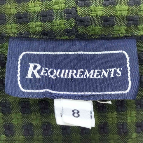 リクワイアメント REQUIREMENTS 80s USA製 チェックテーラードジャケット レディース 8
