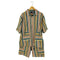 インターブリード INTERBREED Set Up SUMMER TRIPPIN S/S STRIPE SHIRT メンズ トップスXXL パンツXL